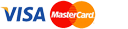We accept Visa, Mastercard and AMEX